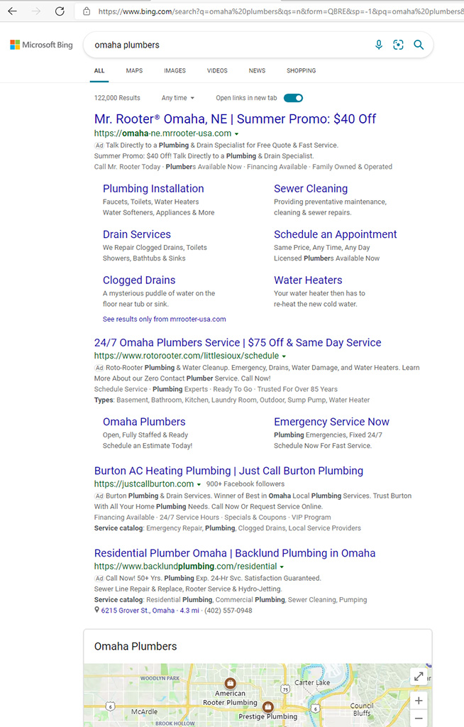 Bing no longer showing what is an ad vs organic Local Search