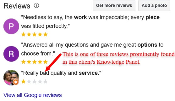 Prominent Reviews Shown in Client's Knowledge Panel.jpg