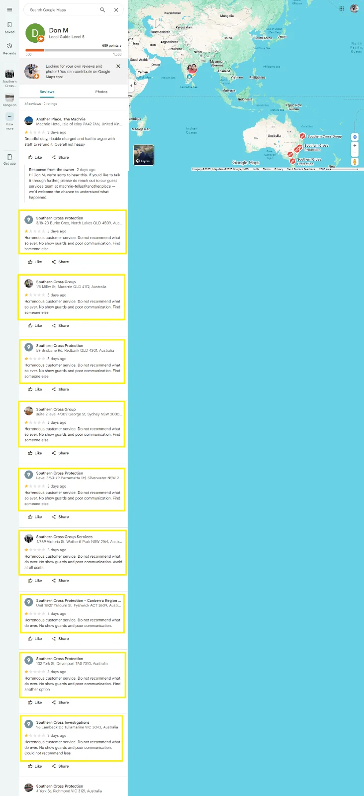 Same review text - 15 GBP - Spanning multiple locations.webp